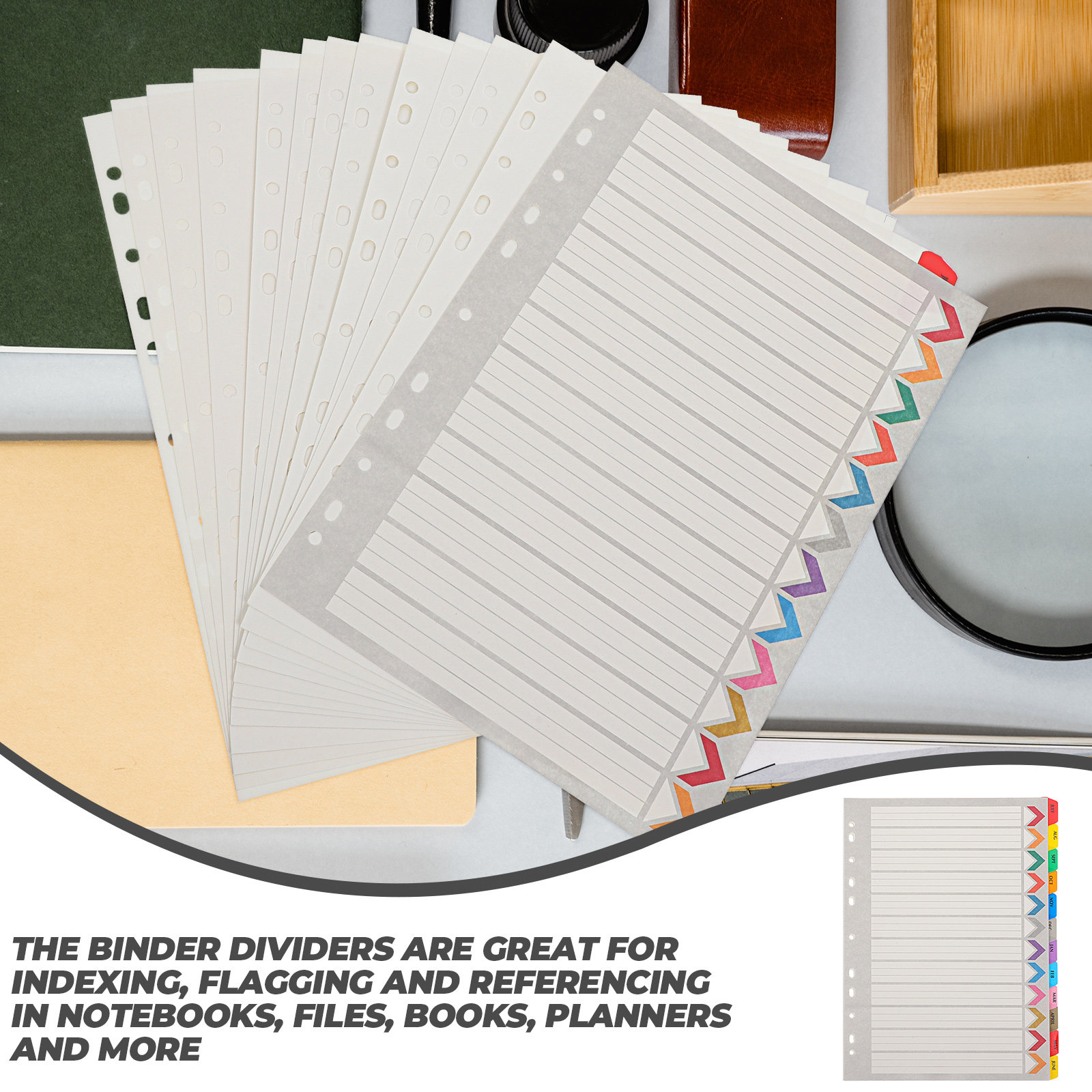 12Sheets Index Binder Dividers - đánh giá và giá Tab Divider A4