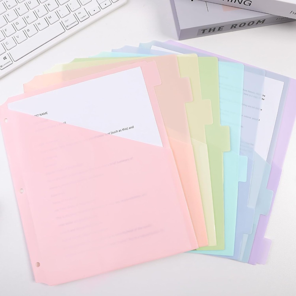 8 pcs A4 Pastel Binder Divider - đánh giá và giá Tab Divider A4